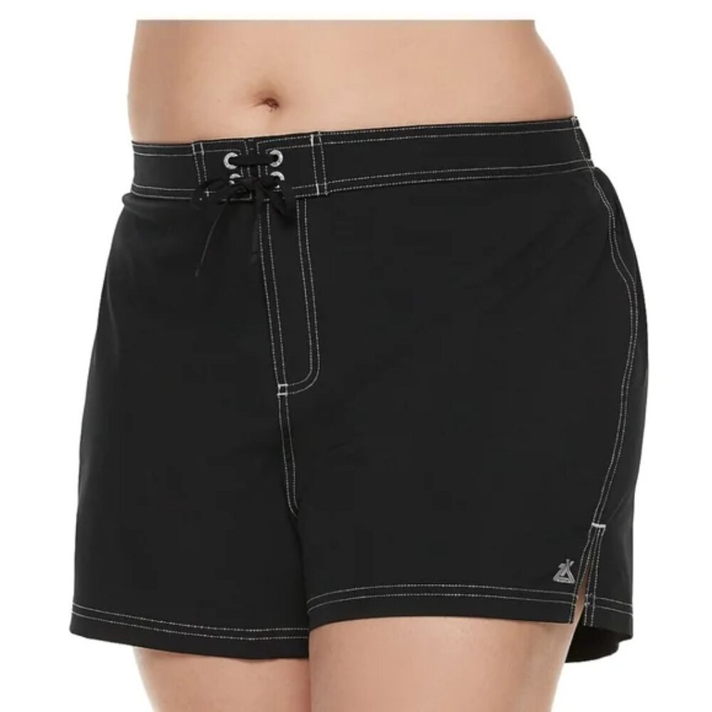 Women's Plus ZeroXposur Woven Board Shorts - 3XL Black